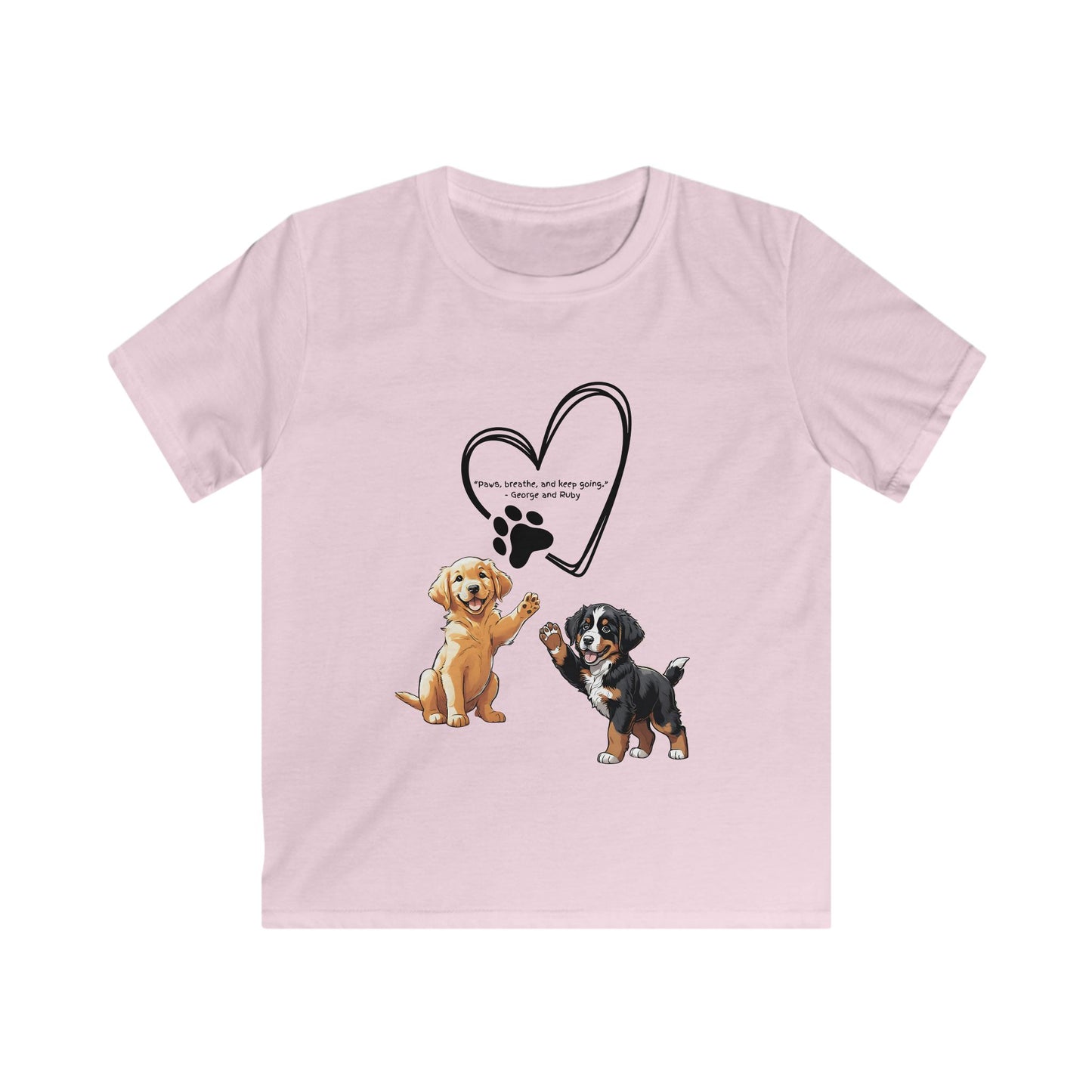 Kids T-Shirt, George and Ruby Inspired Quote, Puppies Graphic Tee, Social Emotional Learning Shirt, Children's Book Gift, Softstyle Youth