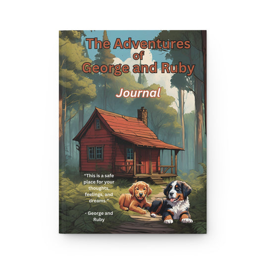 Hardcover Journal Matte - The Adventures of George and Ruby Inspired Diary, Notebook for Thoughts and Dreams, Writing Journal, Book Series