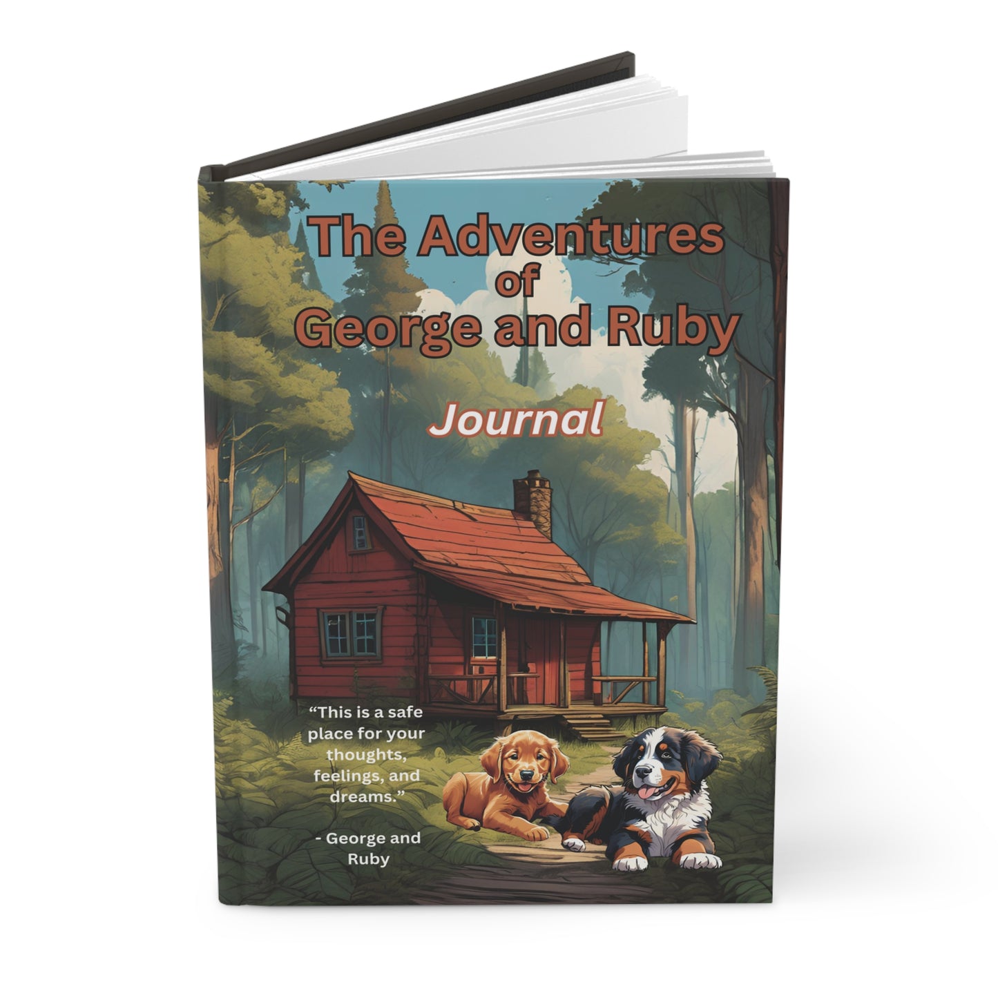 Hardcover Journal Matte - The Adventures of George and Ruby Inspired Diary, Notebook for Thoughts and Dreams, Writing Journal, Book Series