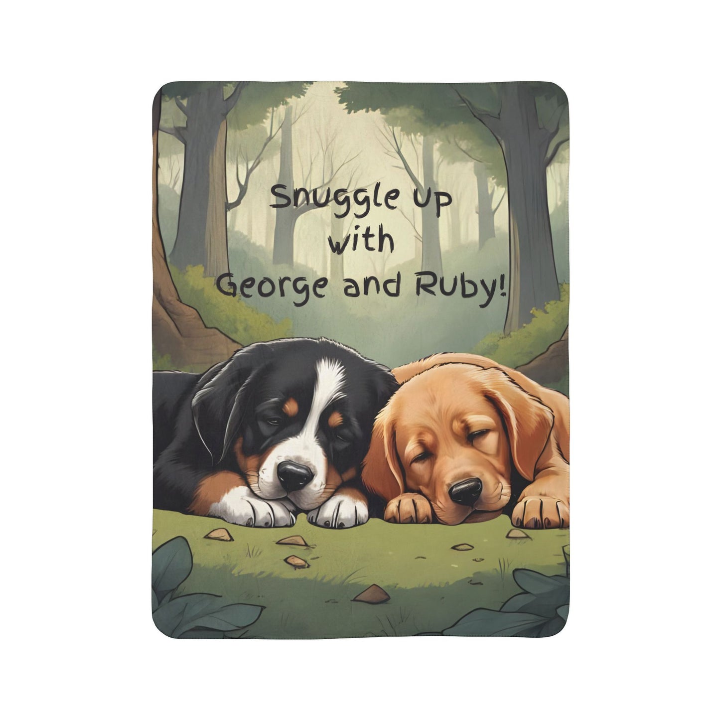 Character Fleece Blanket - Snuggle up with George and Ruby